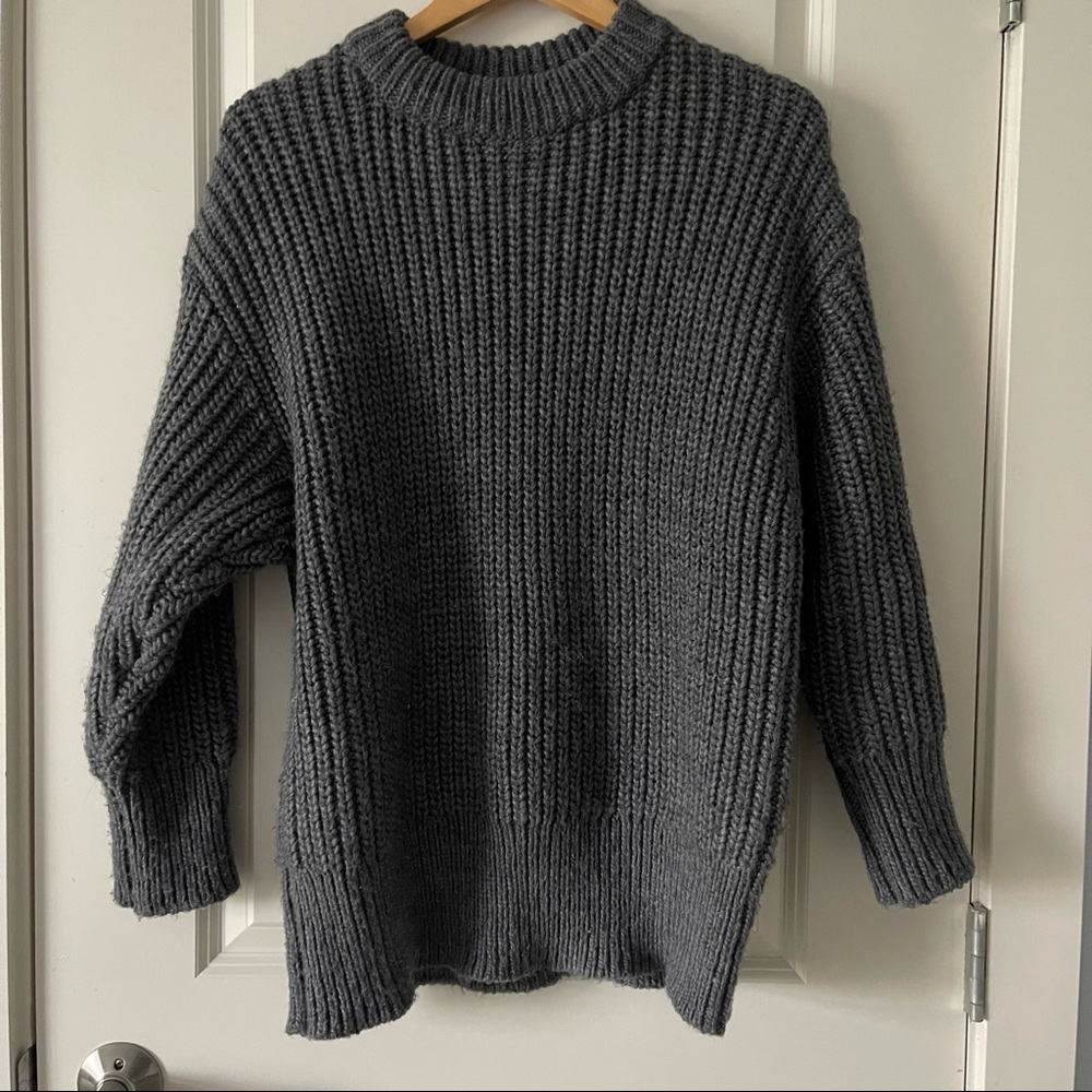 ZARA purl knit oversize fit sweater (M) - Picture 4 of 6